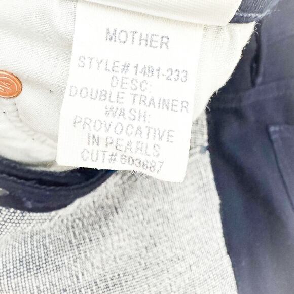 Mother Double Trainer Provocative in Pearls Denim Jogger Size 29 - Picture 9 of 11